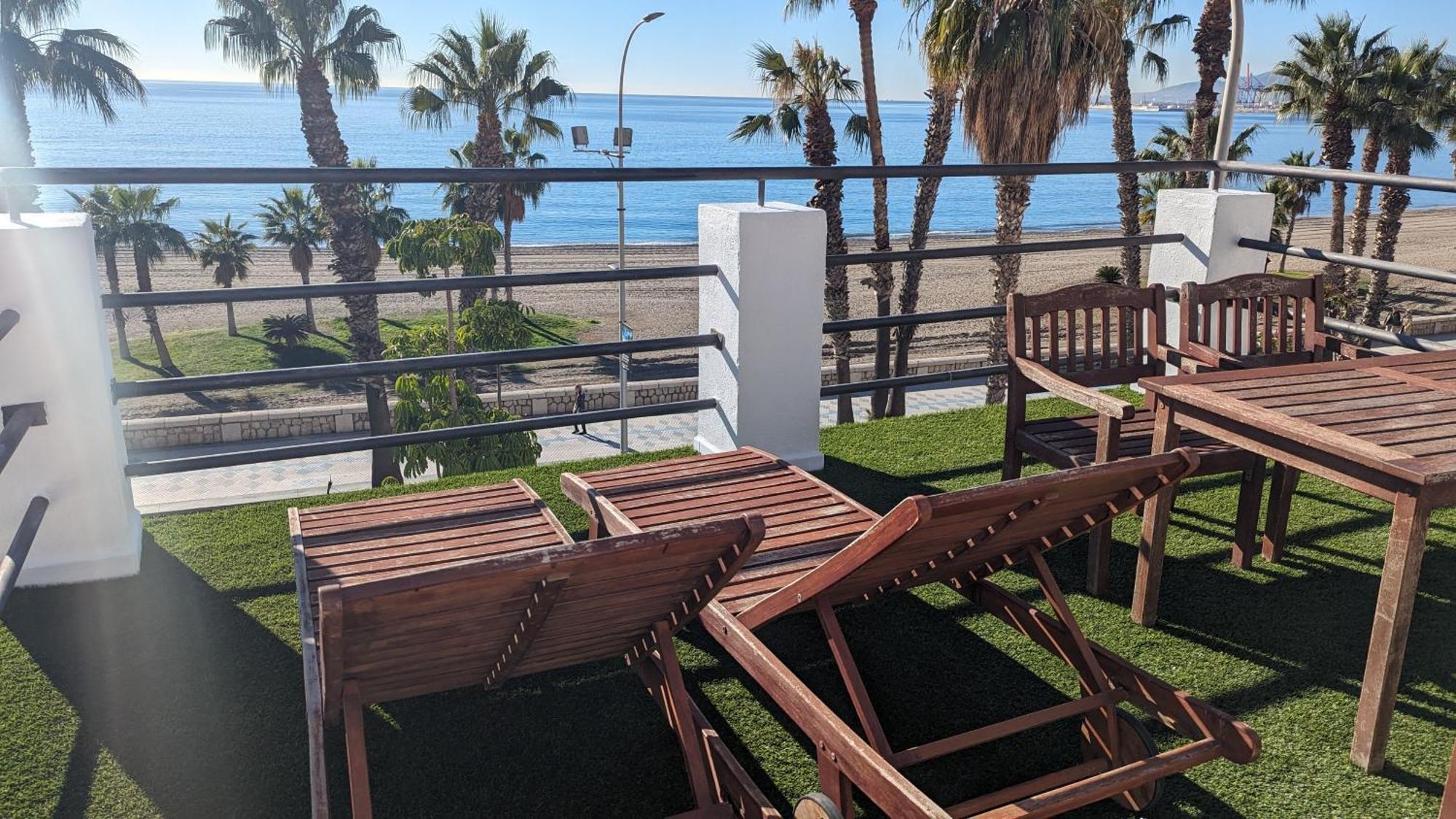 Loft Con Gran Terraza En Primera Linea De Playa مالقة المظهر الخارجي الصورة